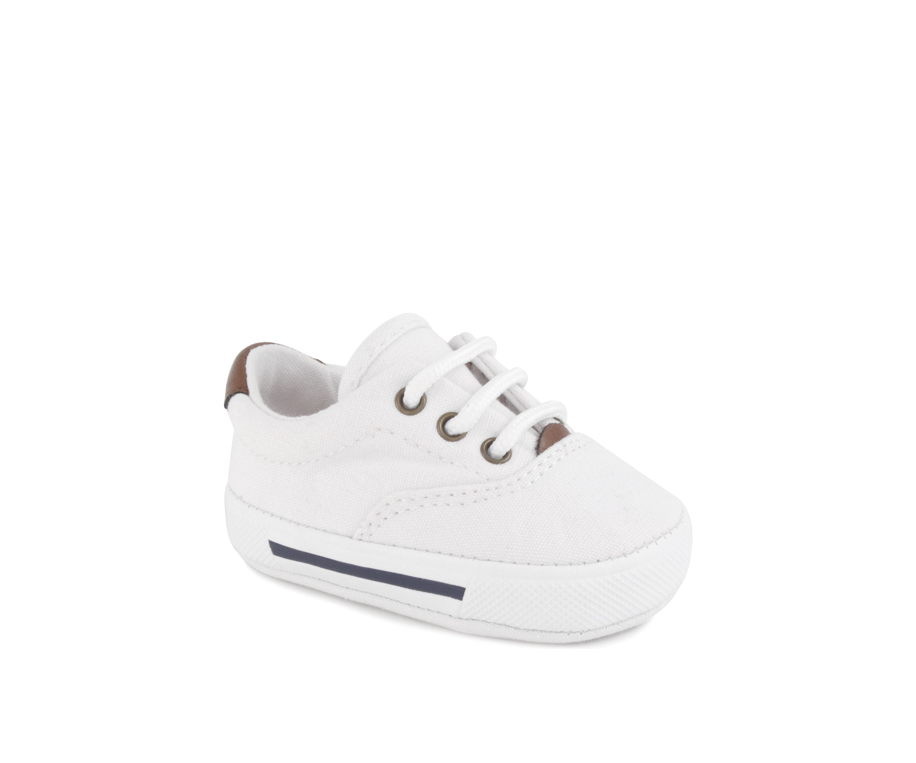 Baby White Lace-Up Shoes