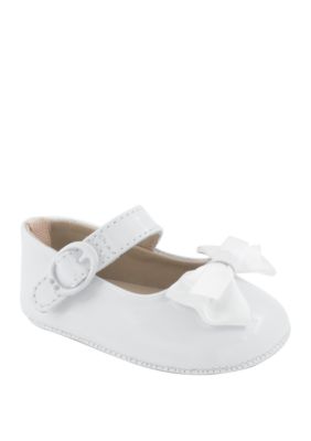 Baby Girls White Patent Skimmer Shoes