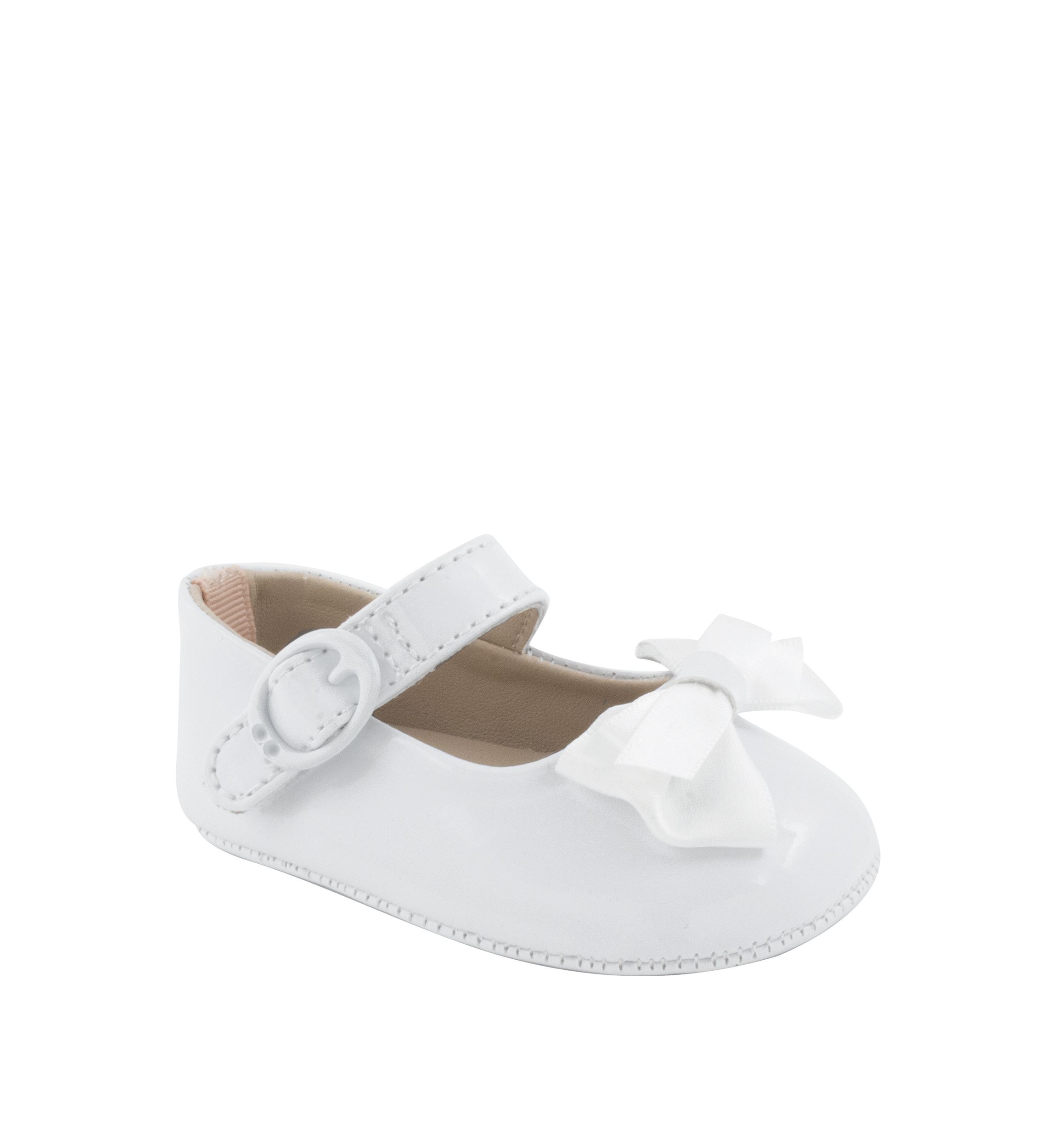 Baby Girls White Patent Skimmer Shoes