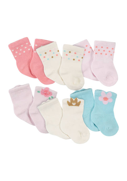 Gerber® Baby Girls 6 Pack Crew Socks