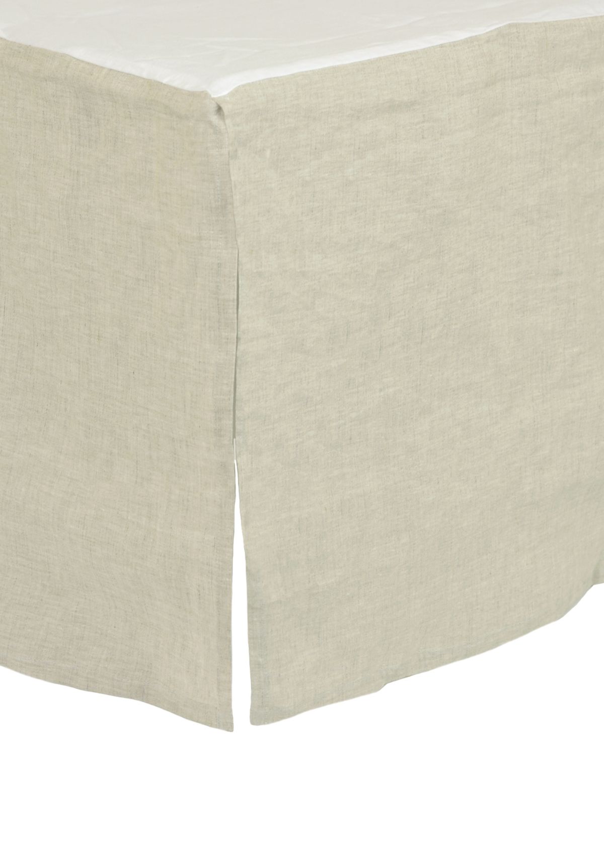 Baby Antique Innocence Dust Ruffle Heathered Flax Crib Skirt