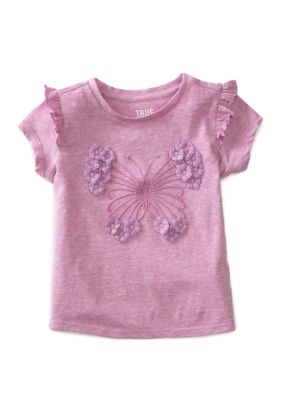 girls ruffle sleeve shirt