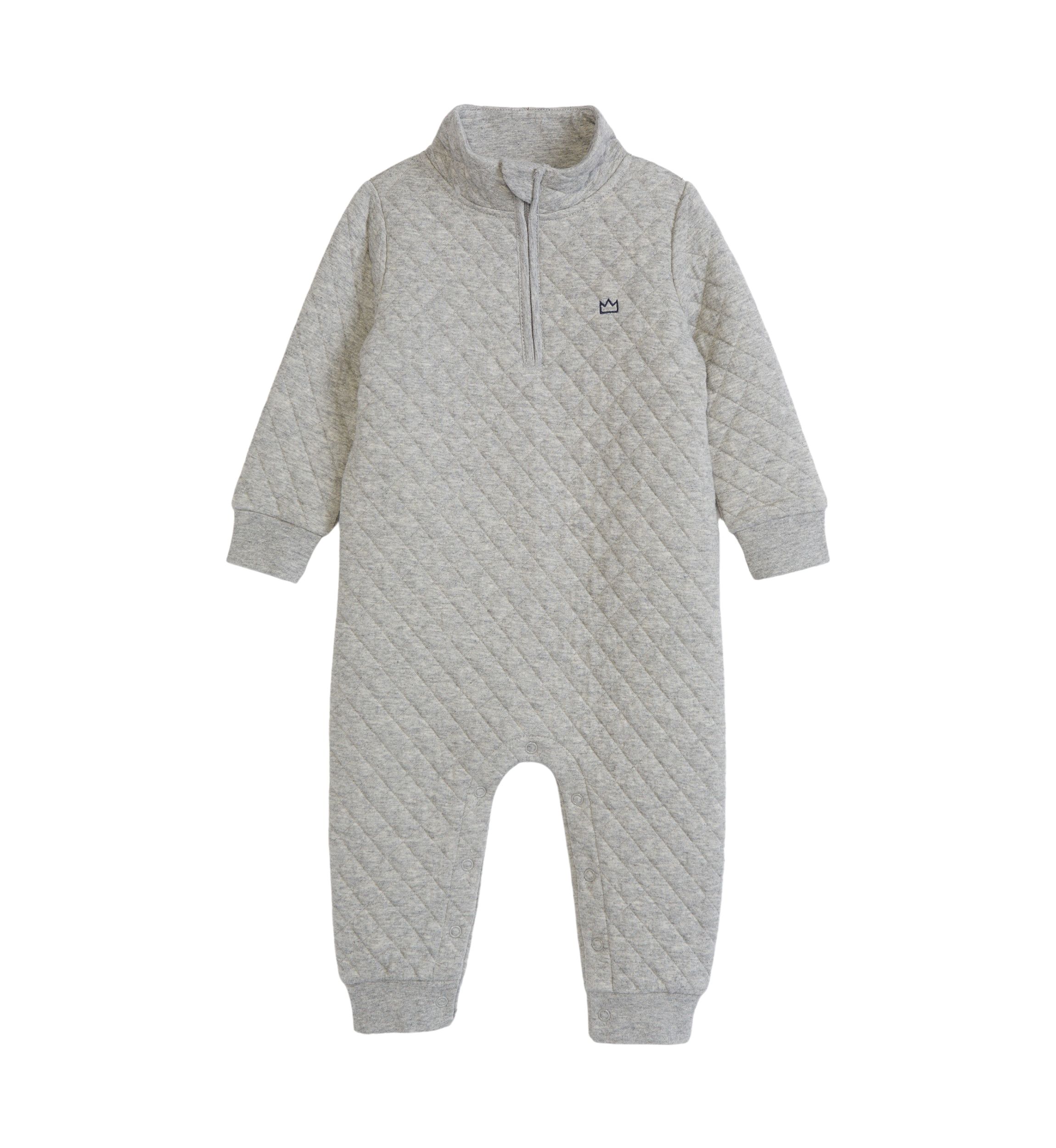 Baby Boys Quilted Knit Romper 