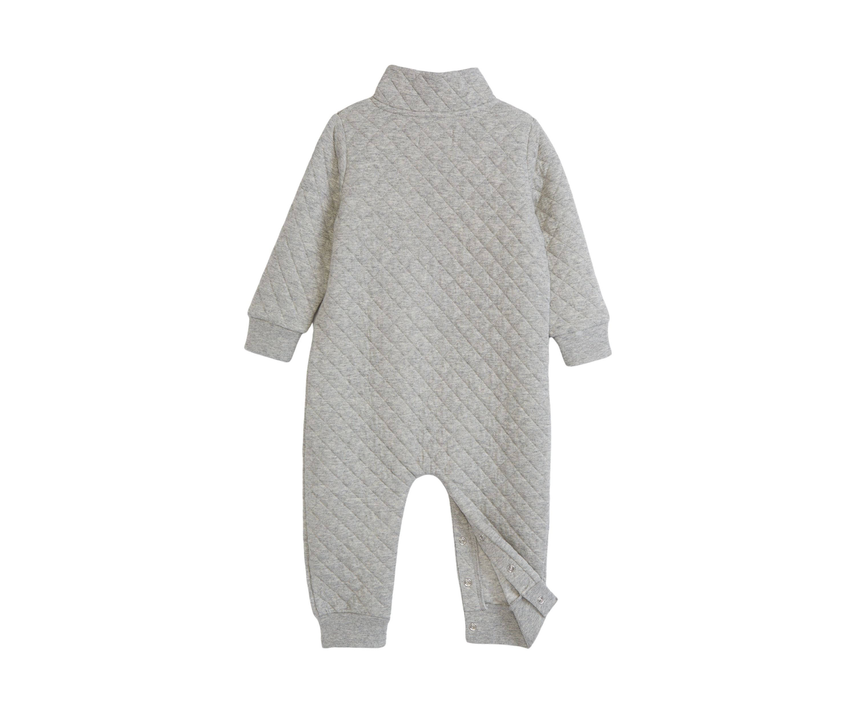 Baby Boys Quilted Knit Romper 