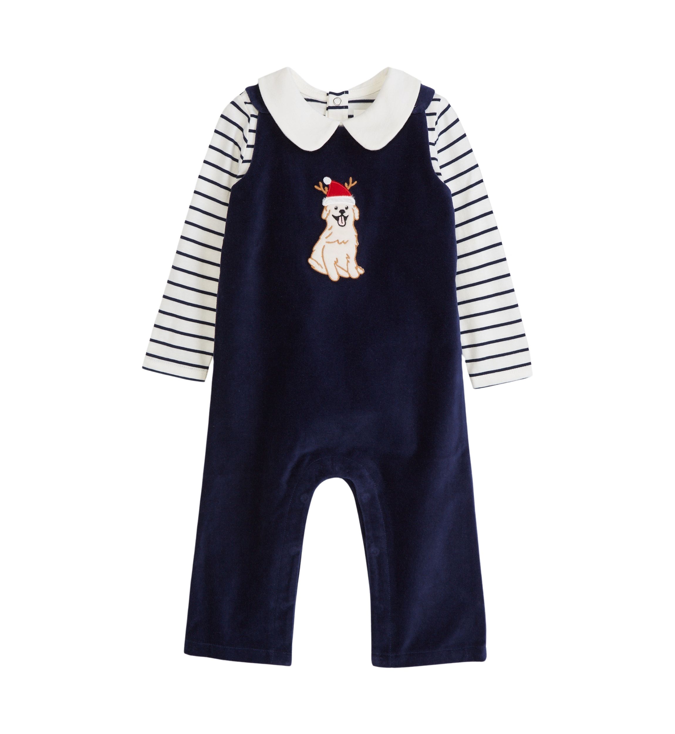 Baby Boys Velvet Romper Set