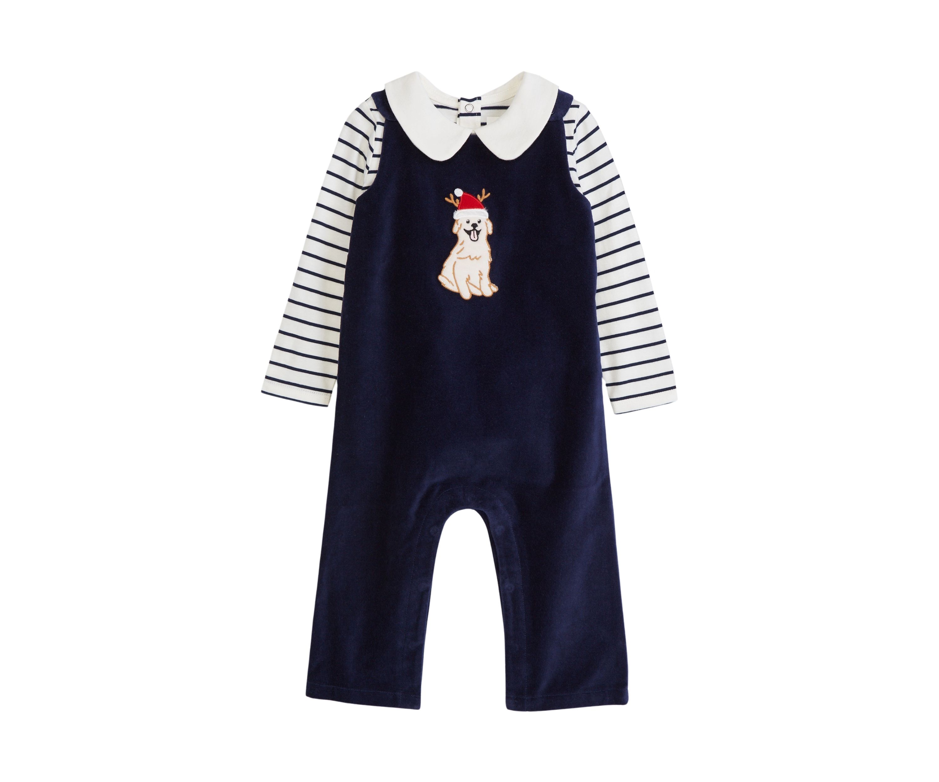 Baby Boys Velvet Romper Set