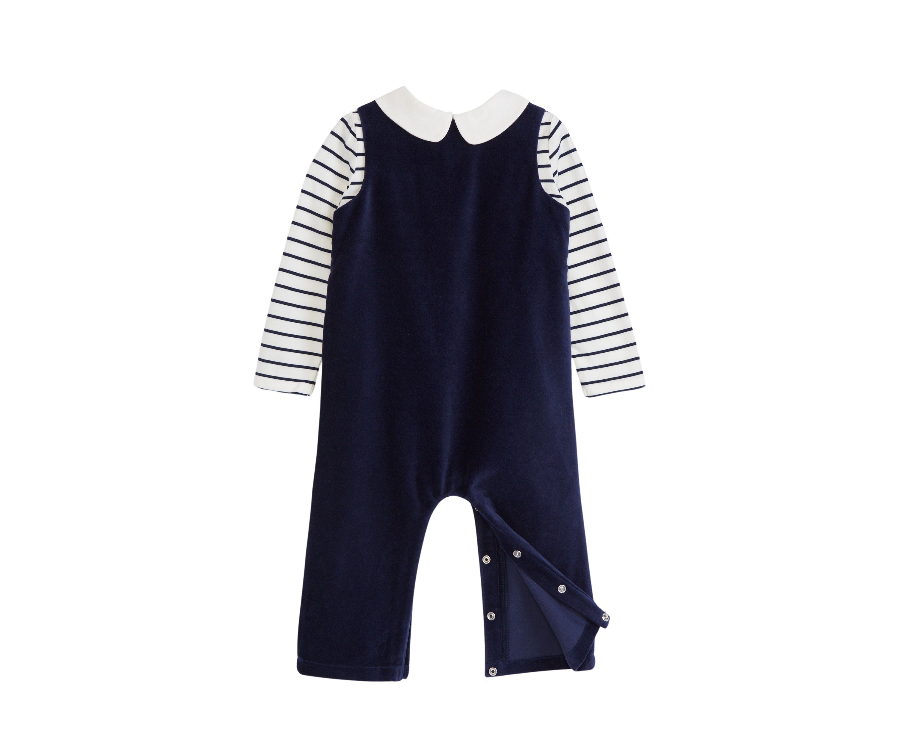 Baby Boys Velvet Romper Set