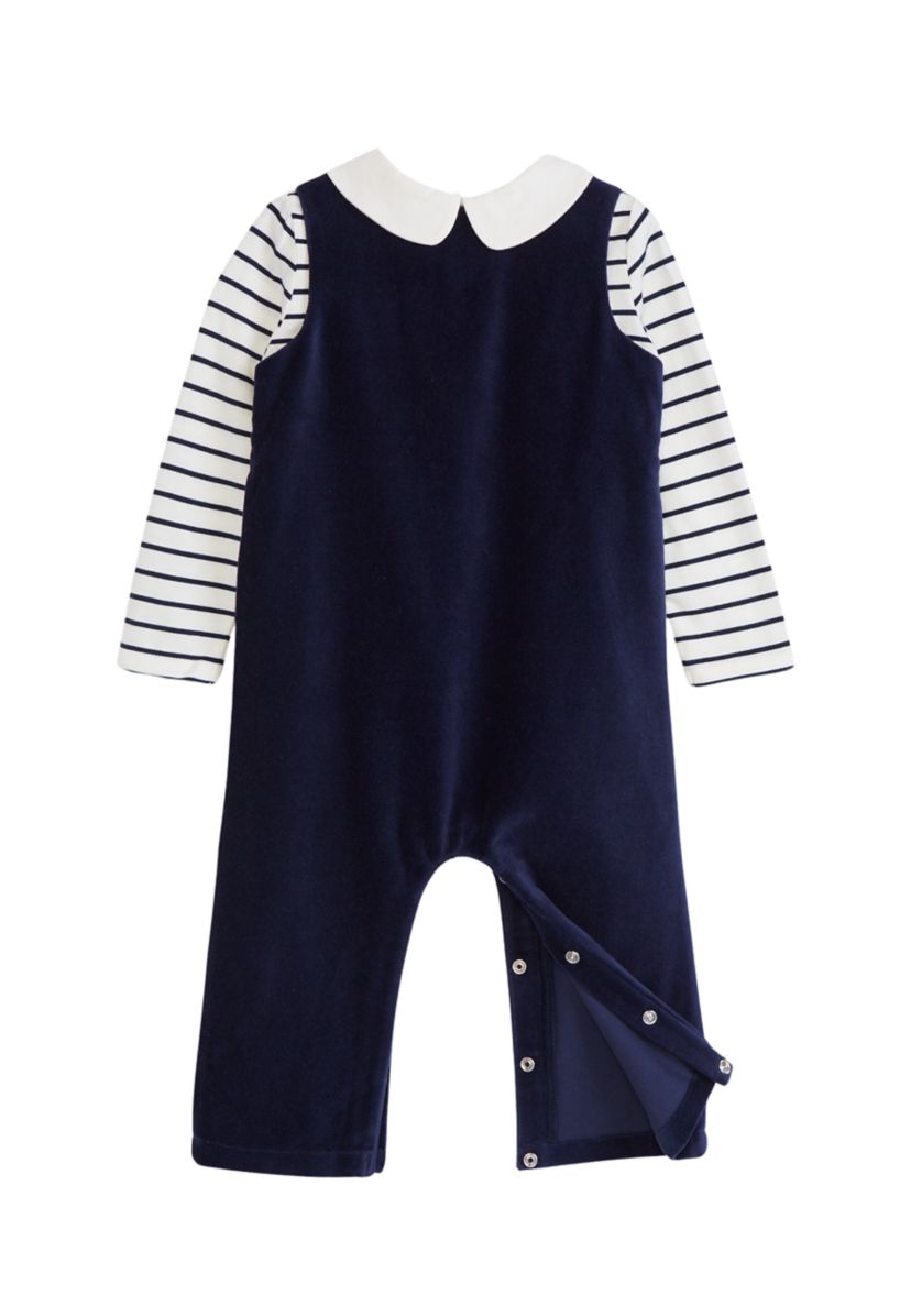 Baby Boys Velvet Romper Set