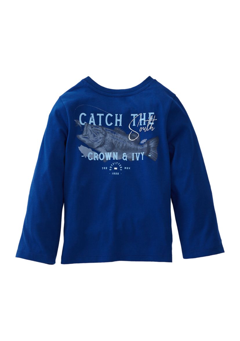 Toddler Boys Long Sleeve Graphic T-Shirt