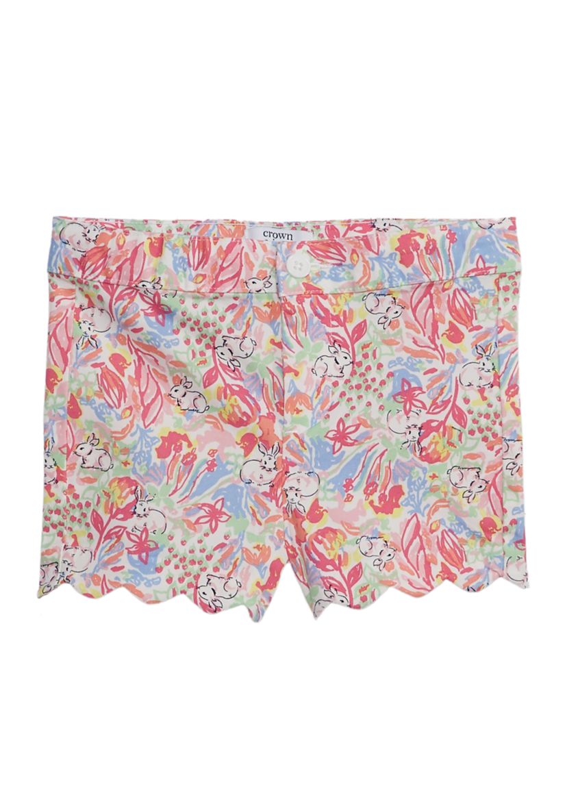 Toddler Girls Printed Twill Shorts 