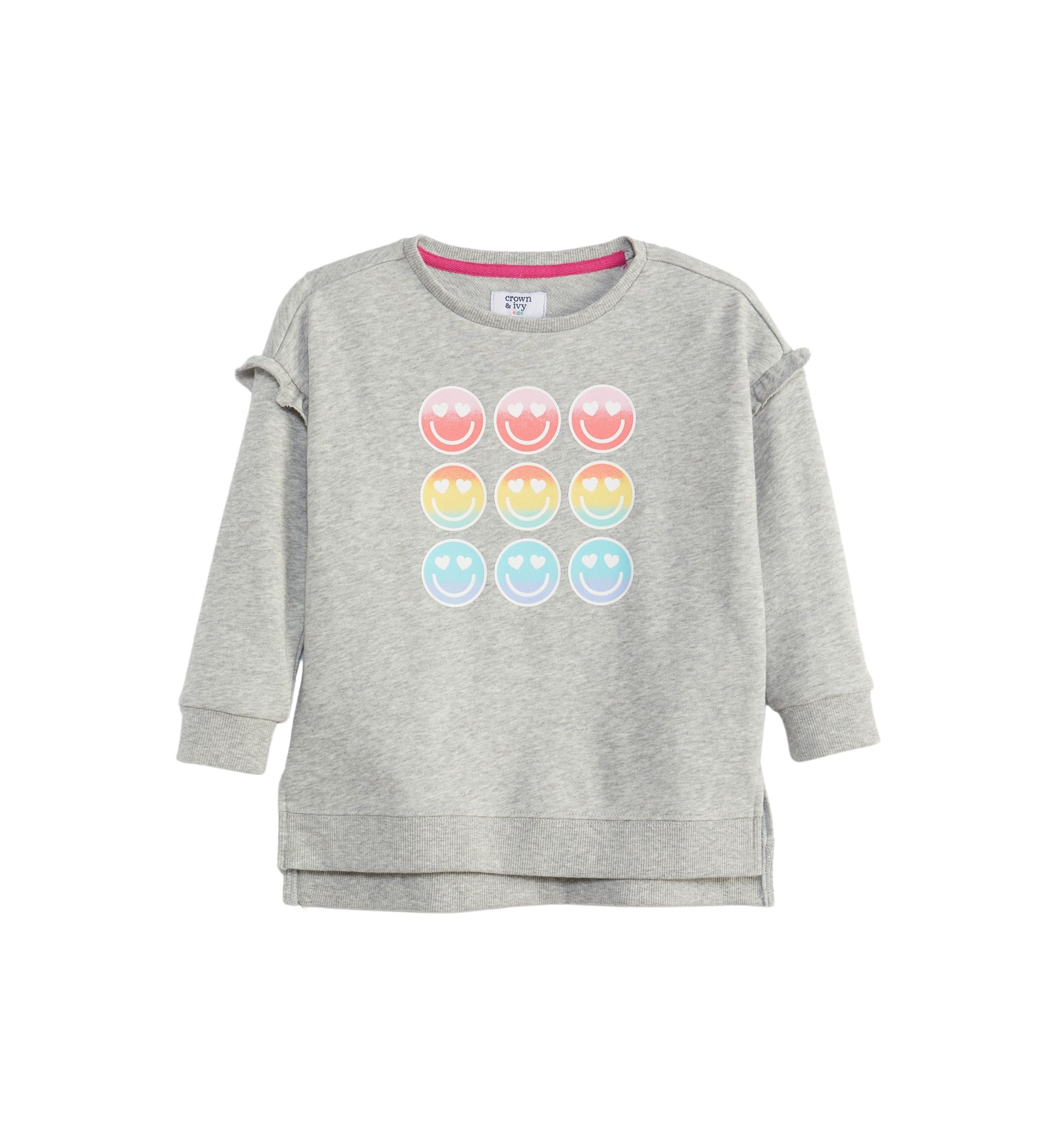 Toddler Girls Long Sleeve Ruffle Sweeper Shirt