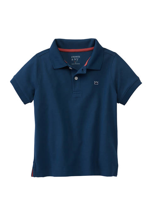 Crown & Ivy™ Toddler Boys Short Sleeve Polo