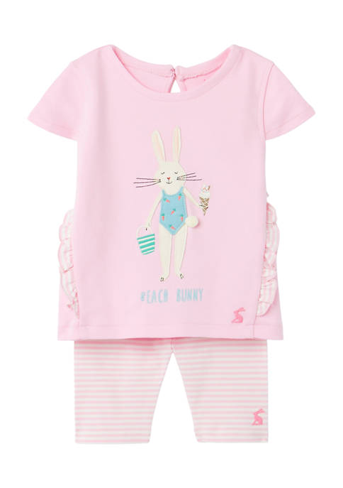 Joules USA Baby Girls Beach Bunny Top and