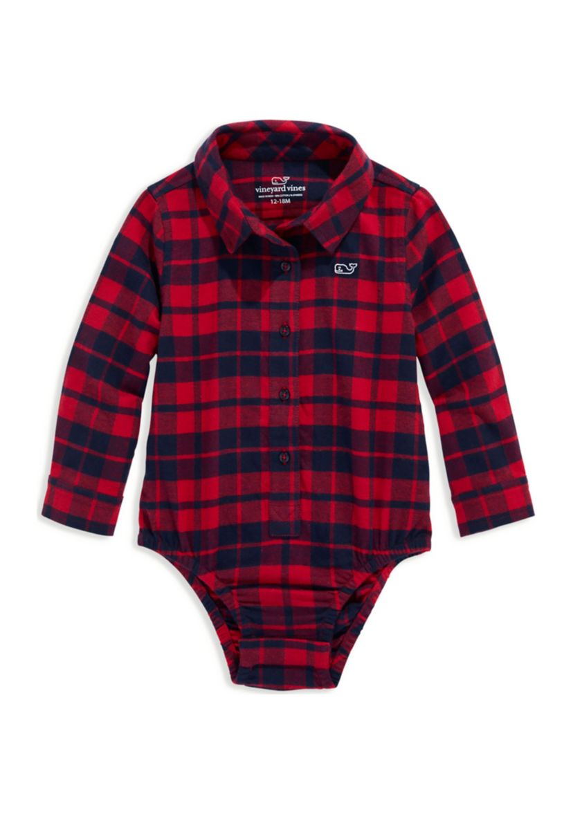 Baby Boys Flannel Bodysuit