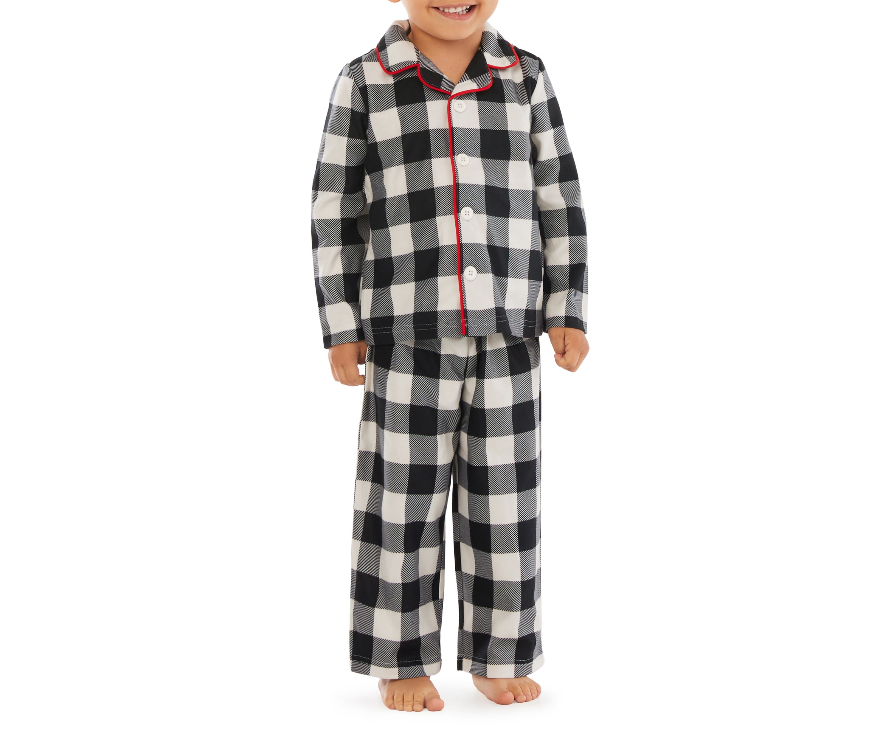 Unisex Toddler Black Buffalo Check Pajama Set