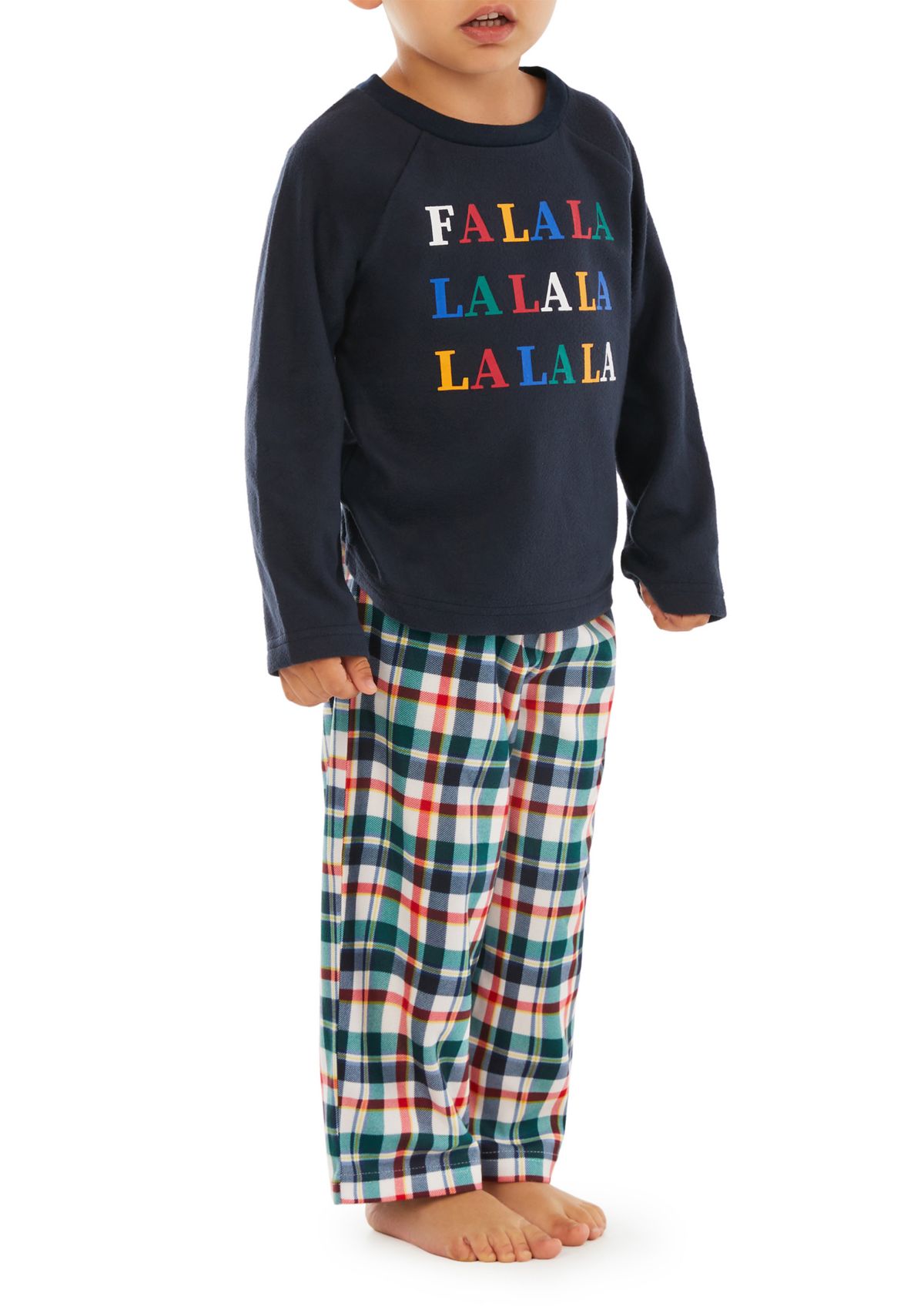  Unisex Toddler Falala Multi Plaid Pajama Set