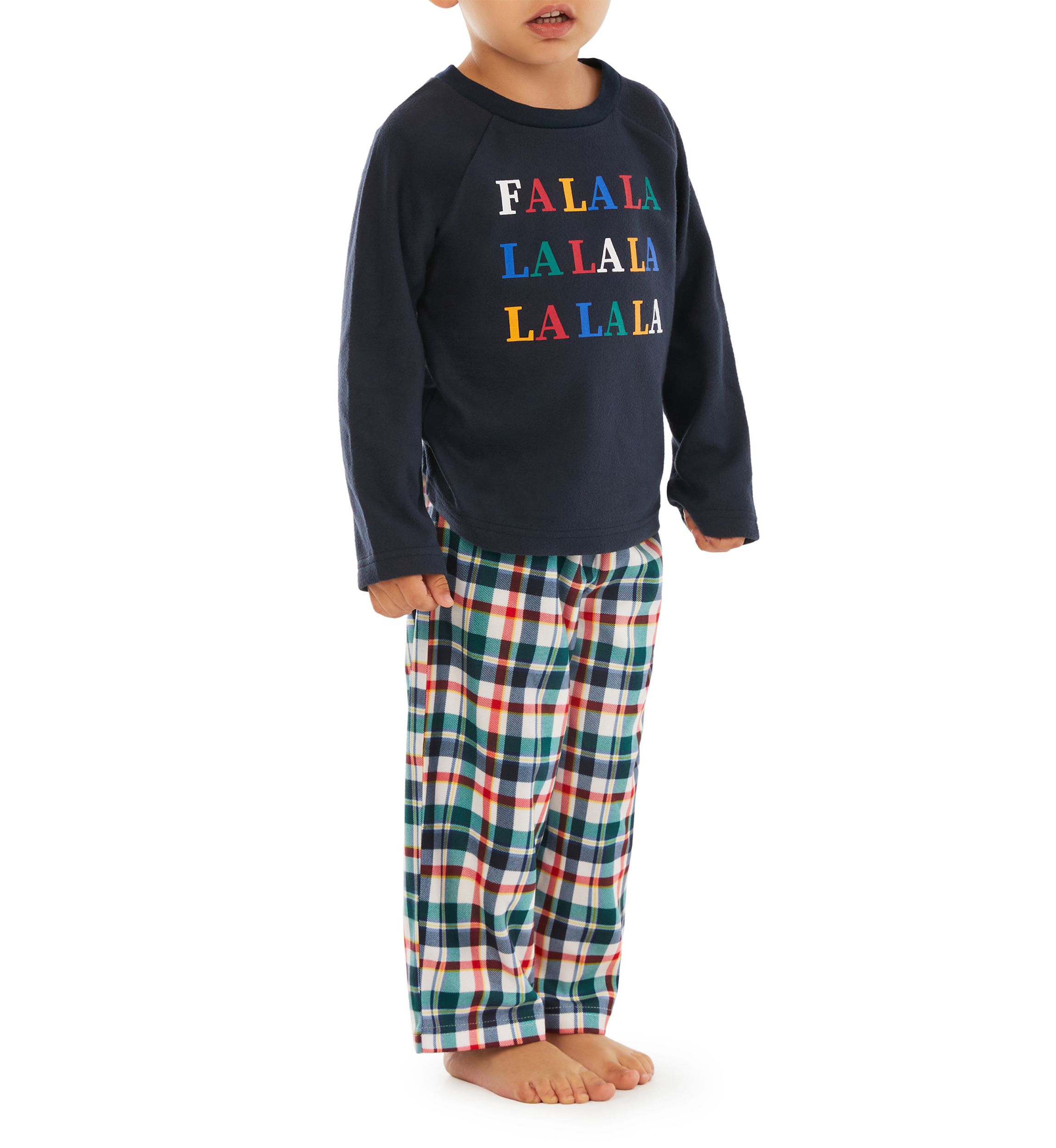  Unisex Toddler Falala Multi Plaid Pajama Set