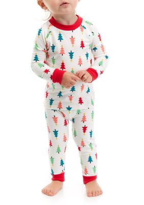Unisex Infant Merry Multi Trees Pajama Set