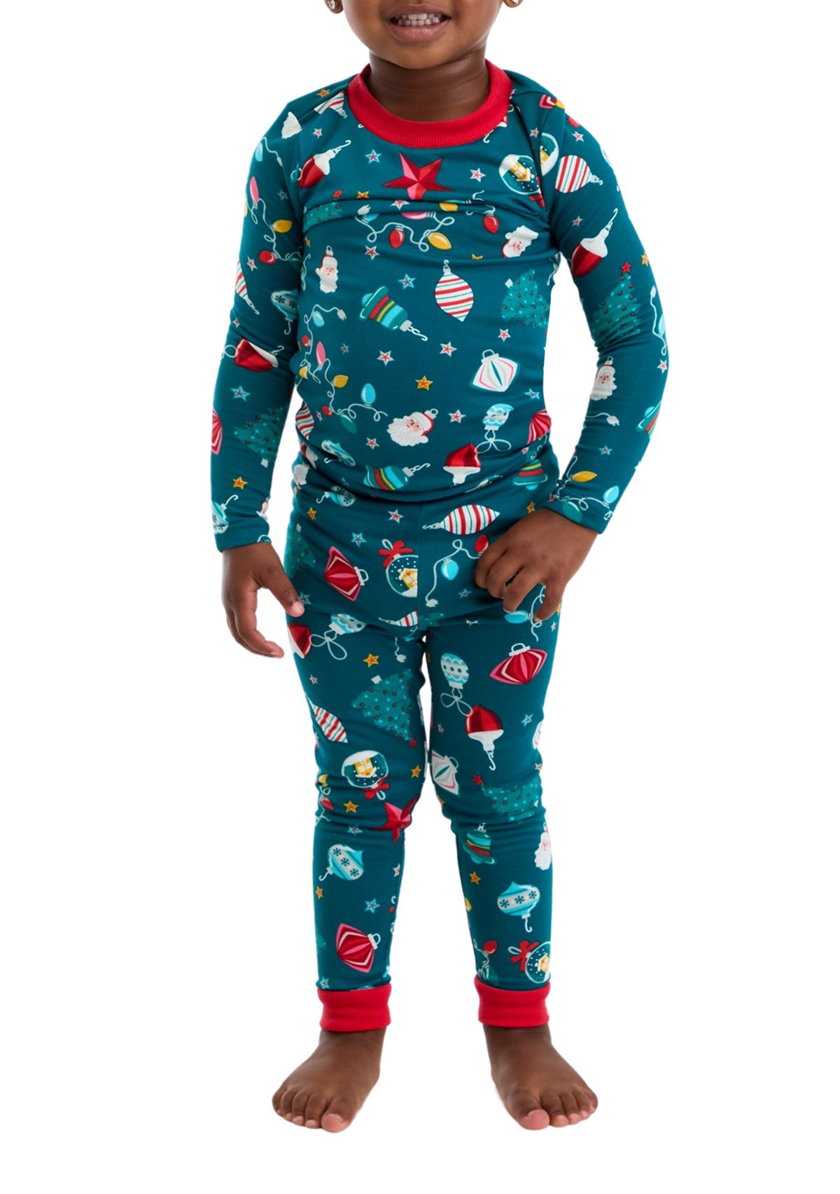 Unisex Toddler Holiday Lights Long Sleeve Pajama Set