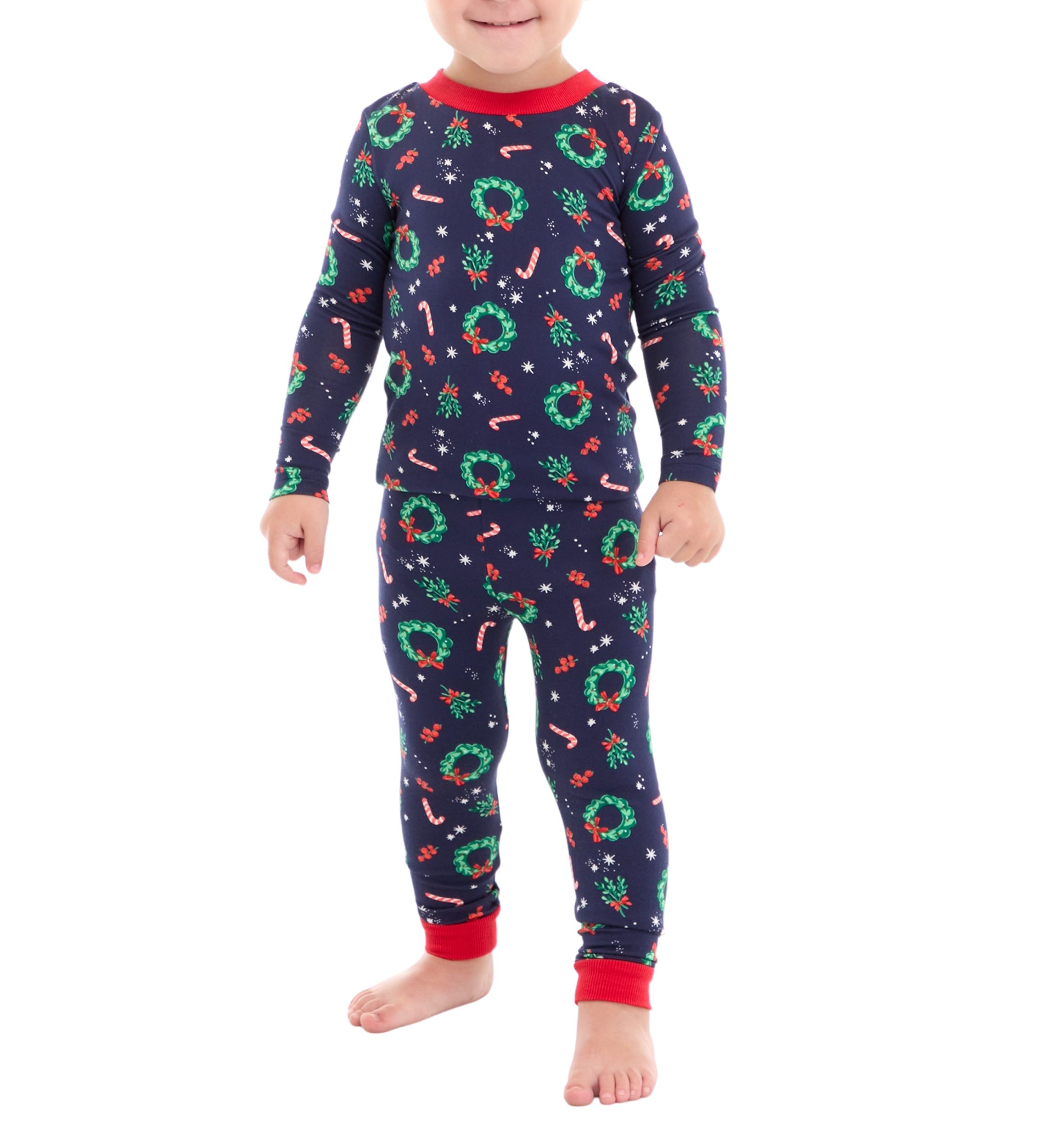Toddler Holiday Wreaths Pajama Set