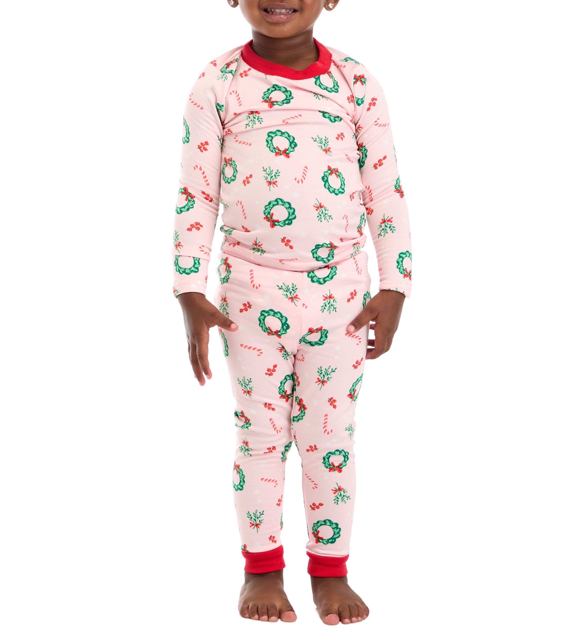 Toddler Holiday Wreaths Pajama Set