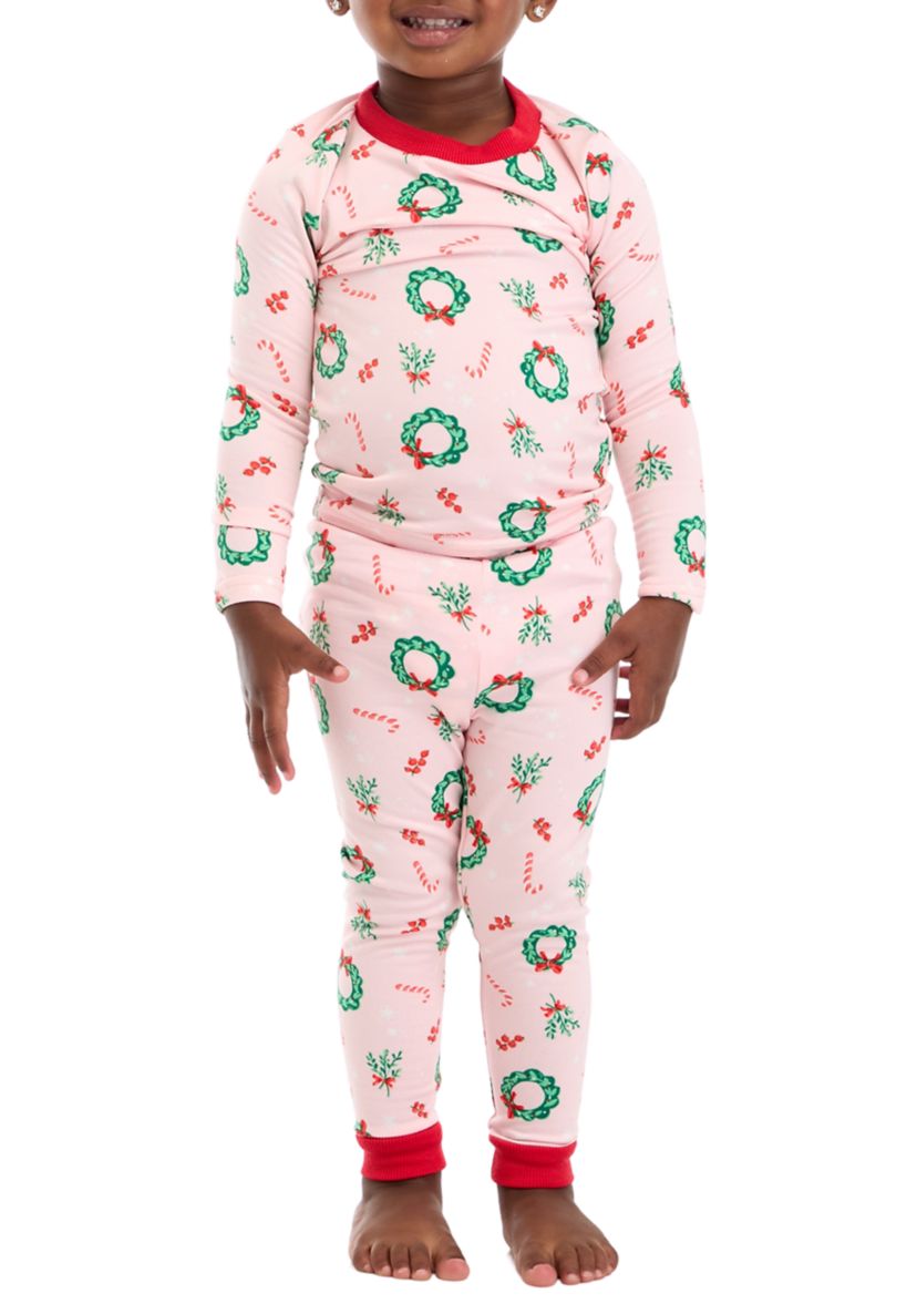 Toddler Holiday Wreaths Pajama Set