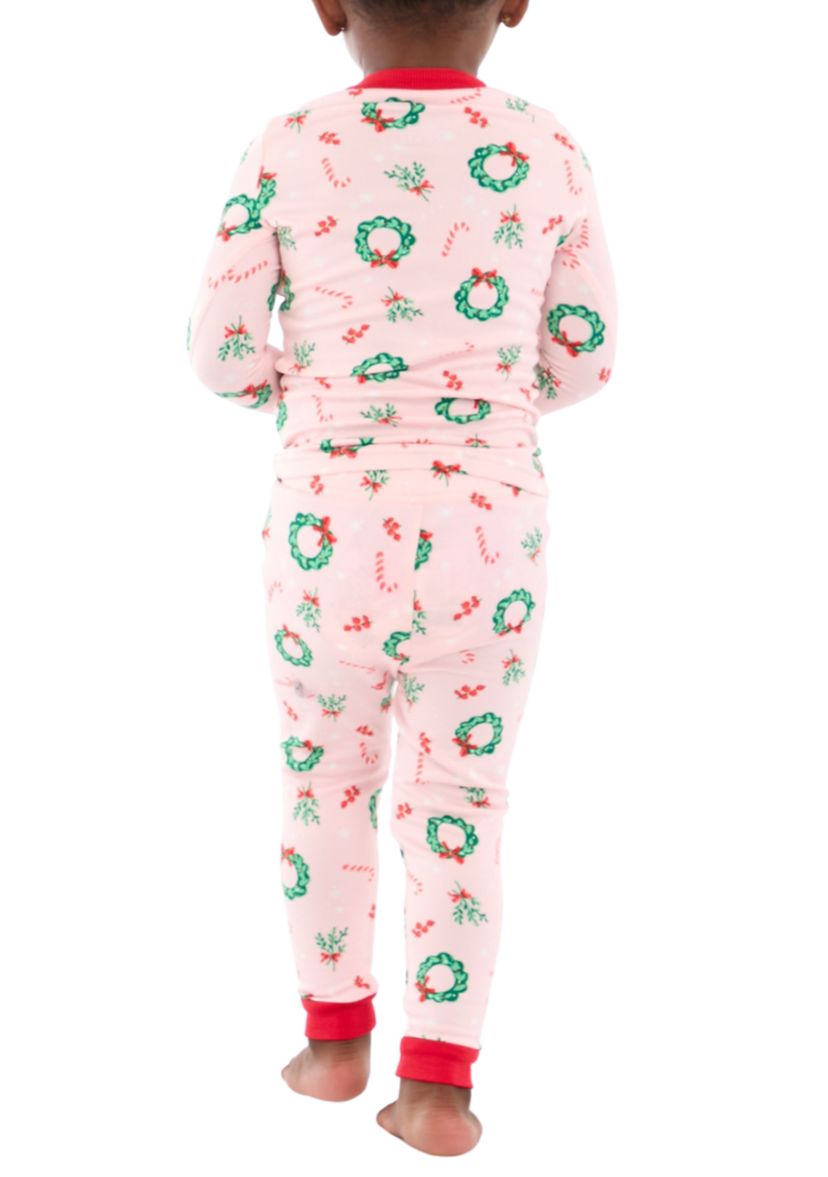 Toddler Holiday Wreaths Pajama Set