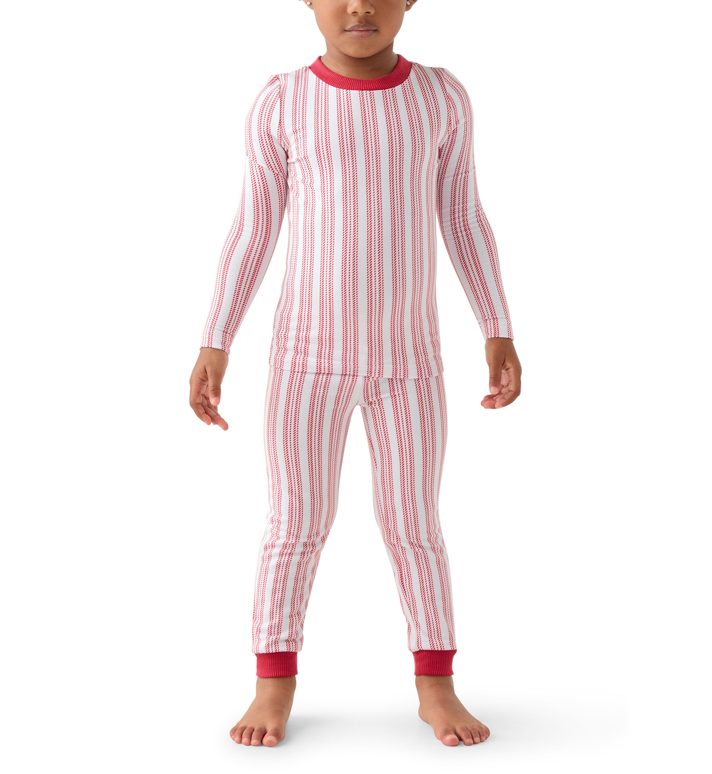 Unisex Toddler Red Stripe Pajama Set