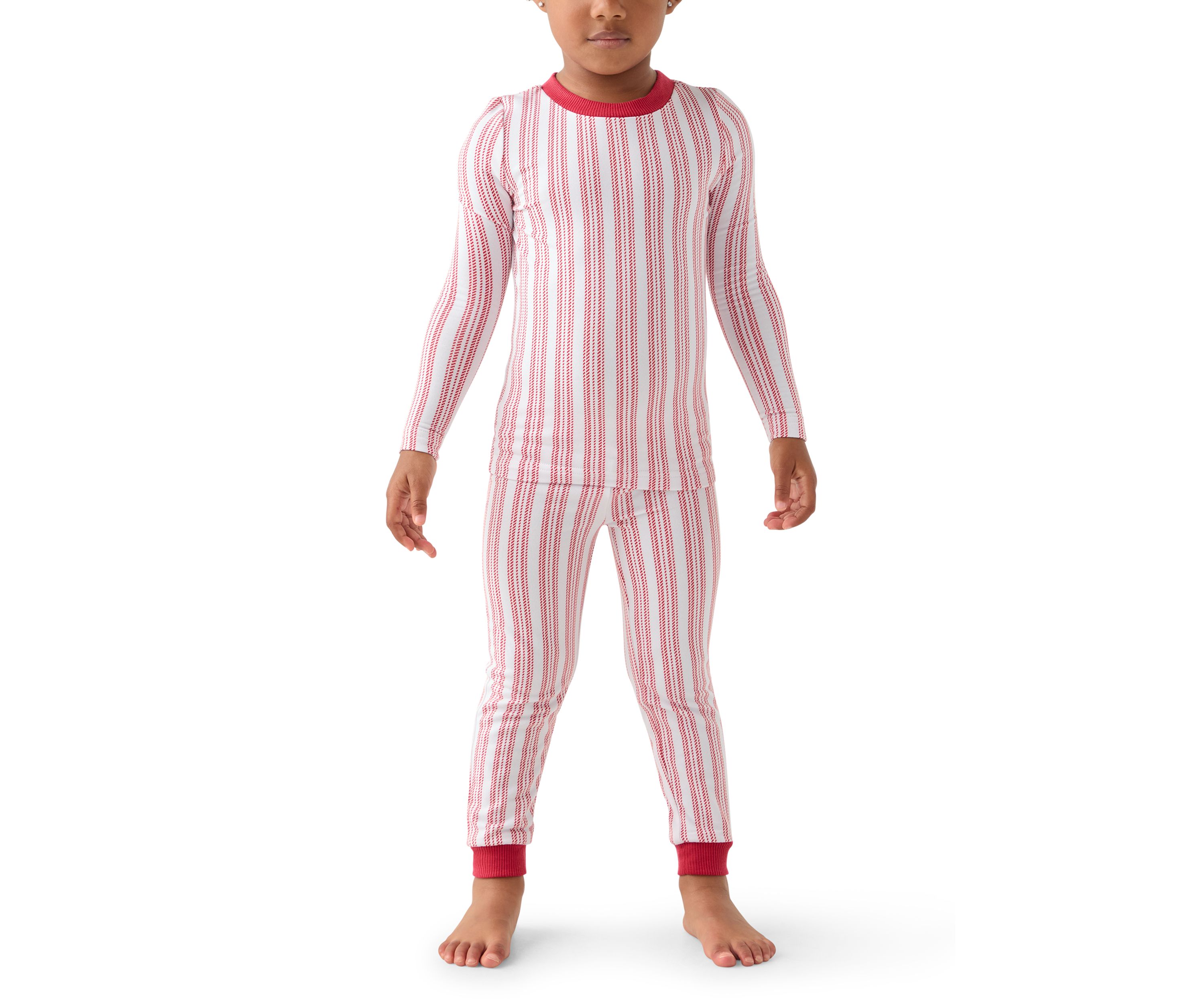 Unisex Toddler Red Stripe Pajama Set