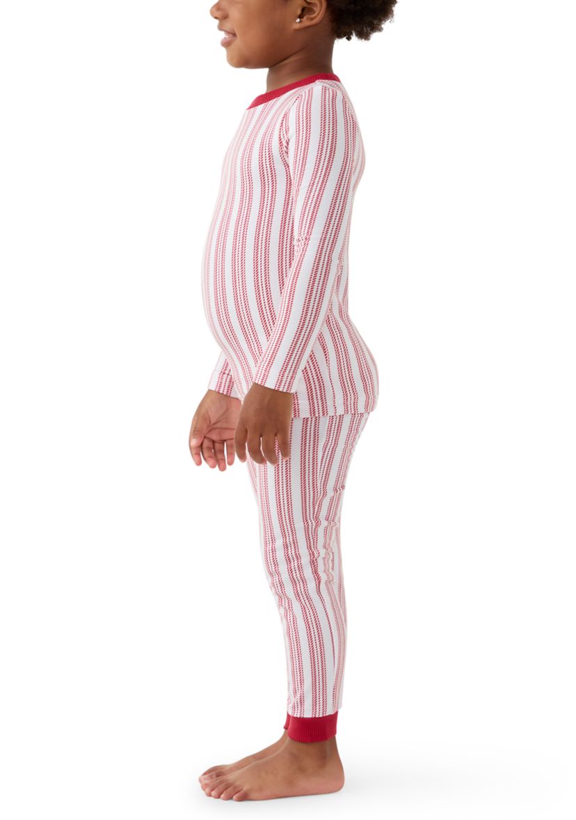 Unisex Toddler Red Stripe Pajama Set