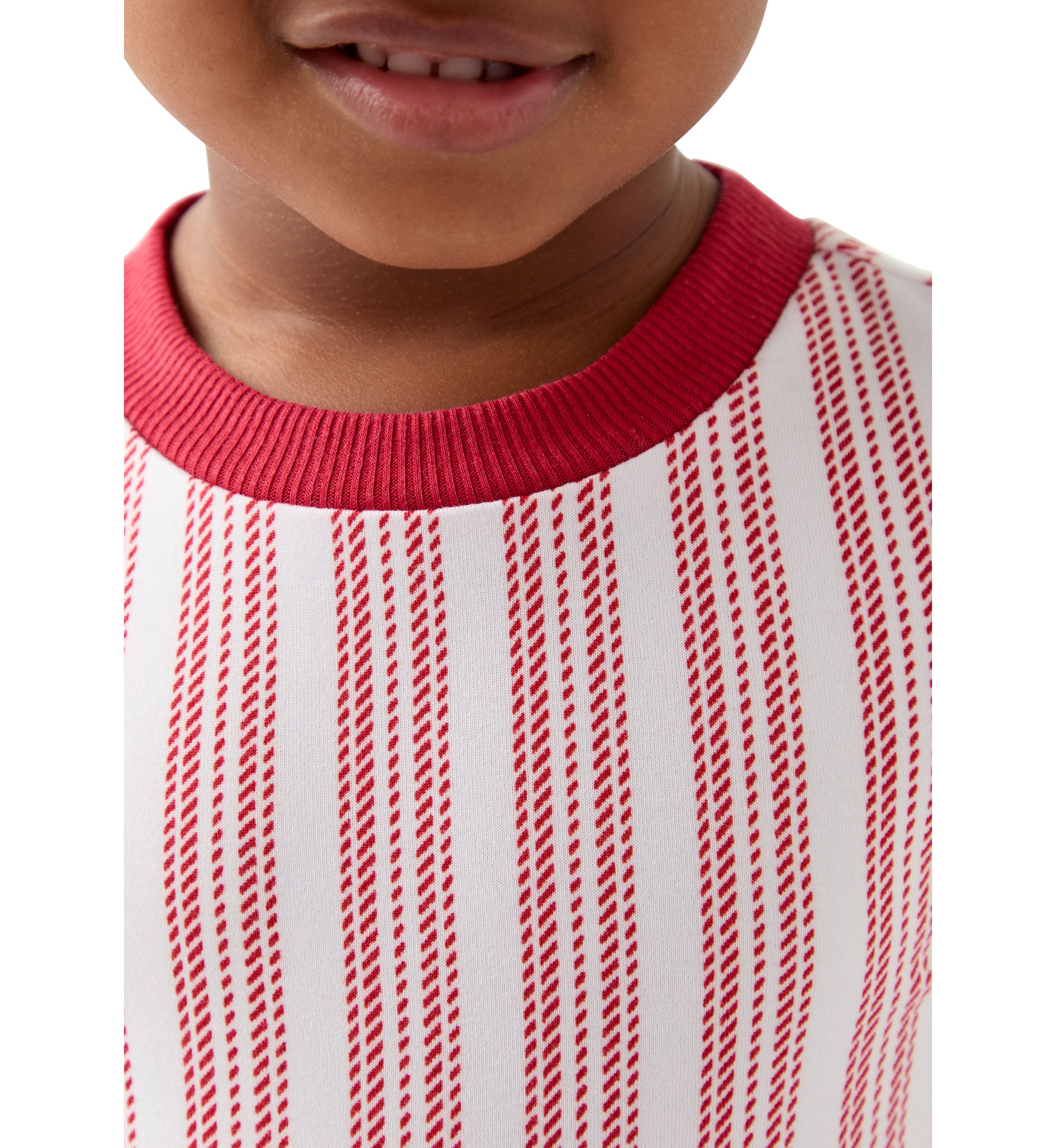 Unisex Toddler Red Stripe Pajama Set