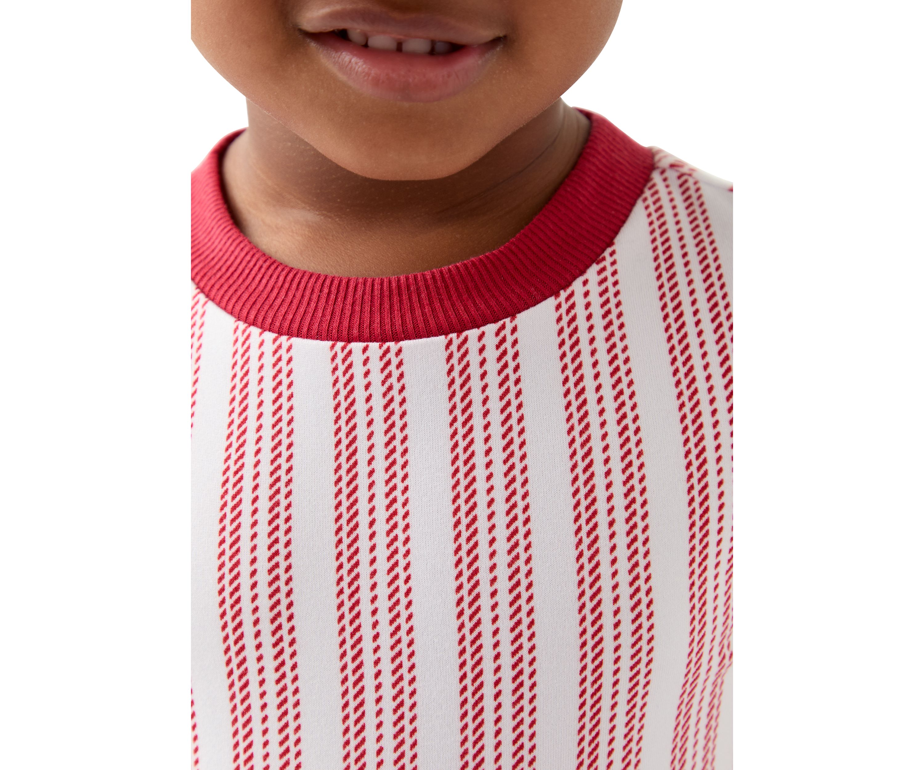 Unisex Toddler Red Stripe Pajama Set
