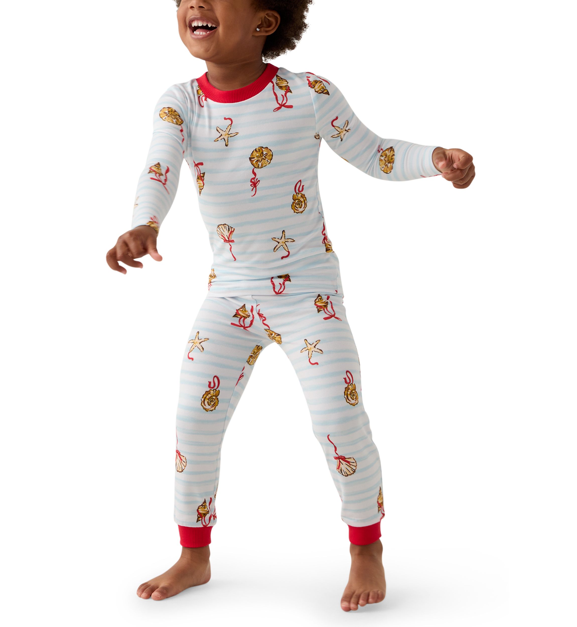 Unisex Toddler Shell Stripe Pajama Set 
