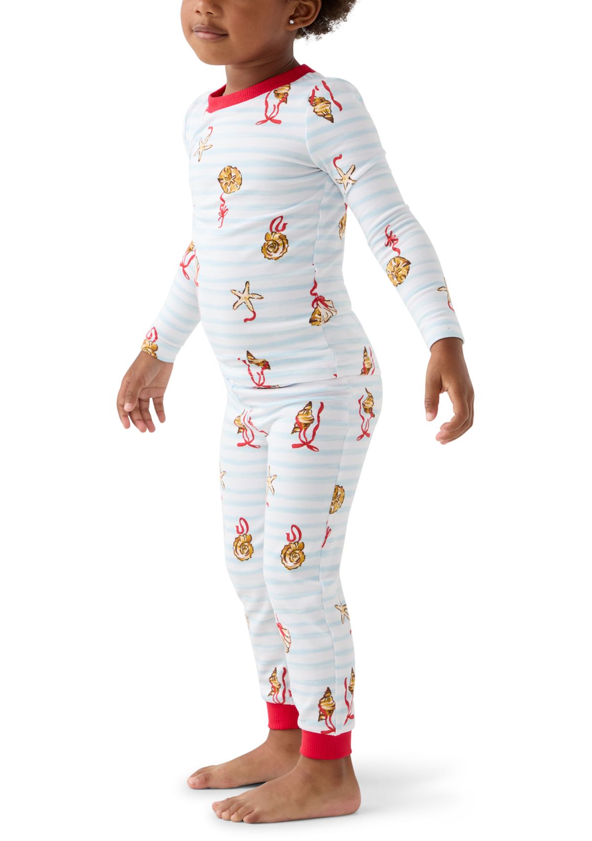 Unisex Toddler Shell Stripe Pajama Set 