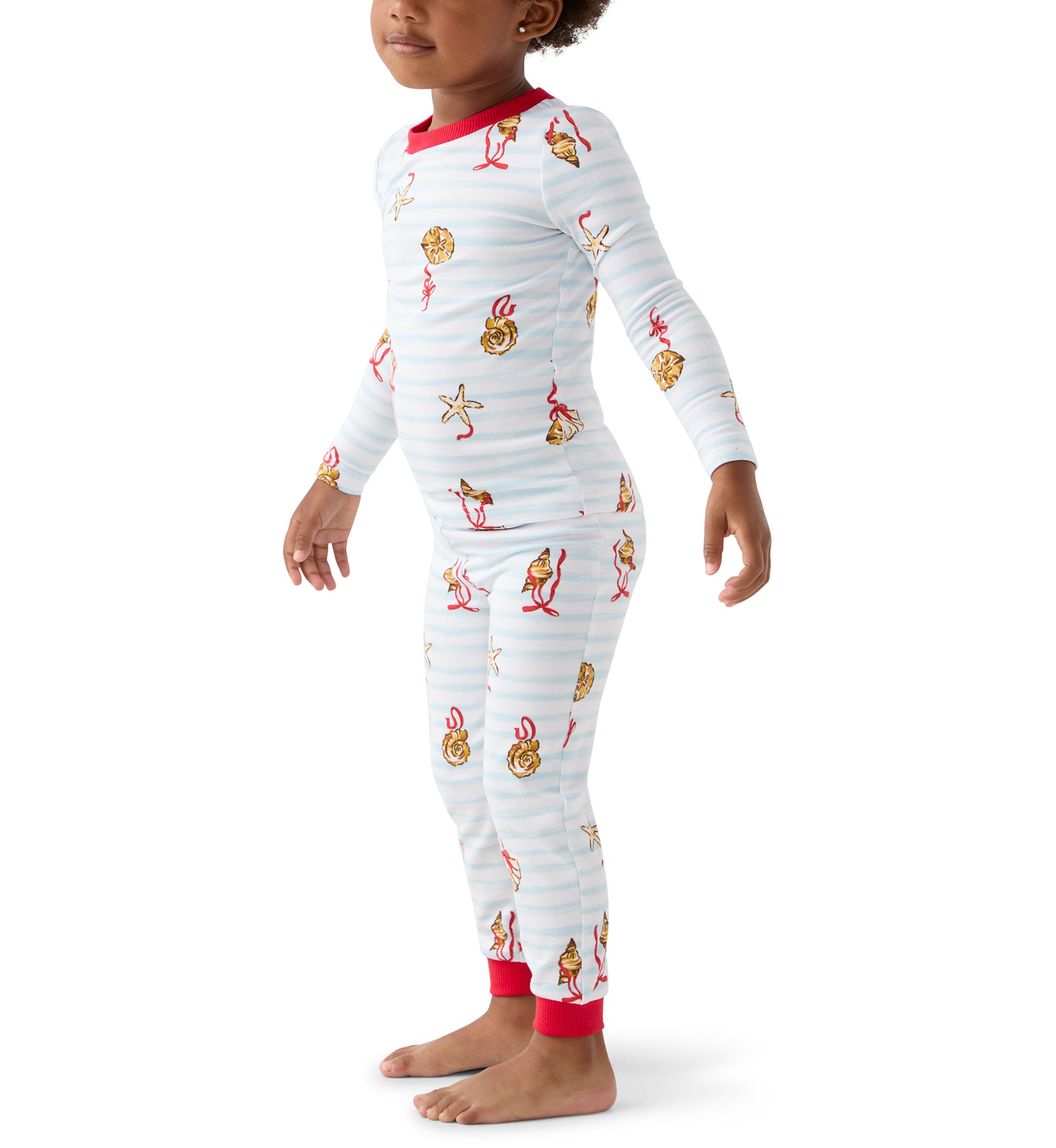 Unisex Toddler Shell Stripe Pajama Set 