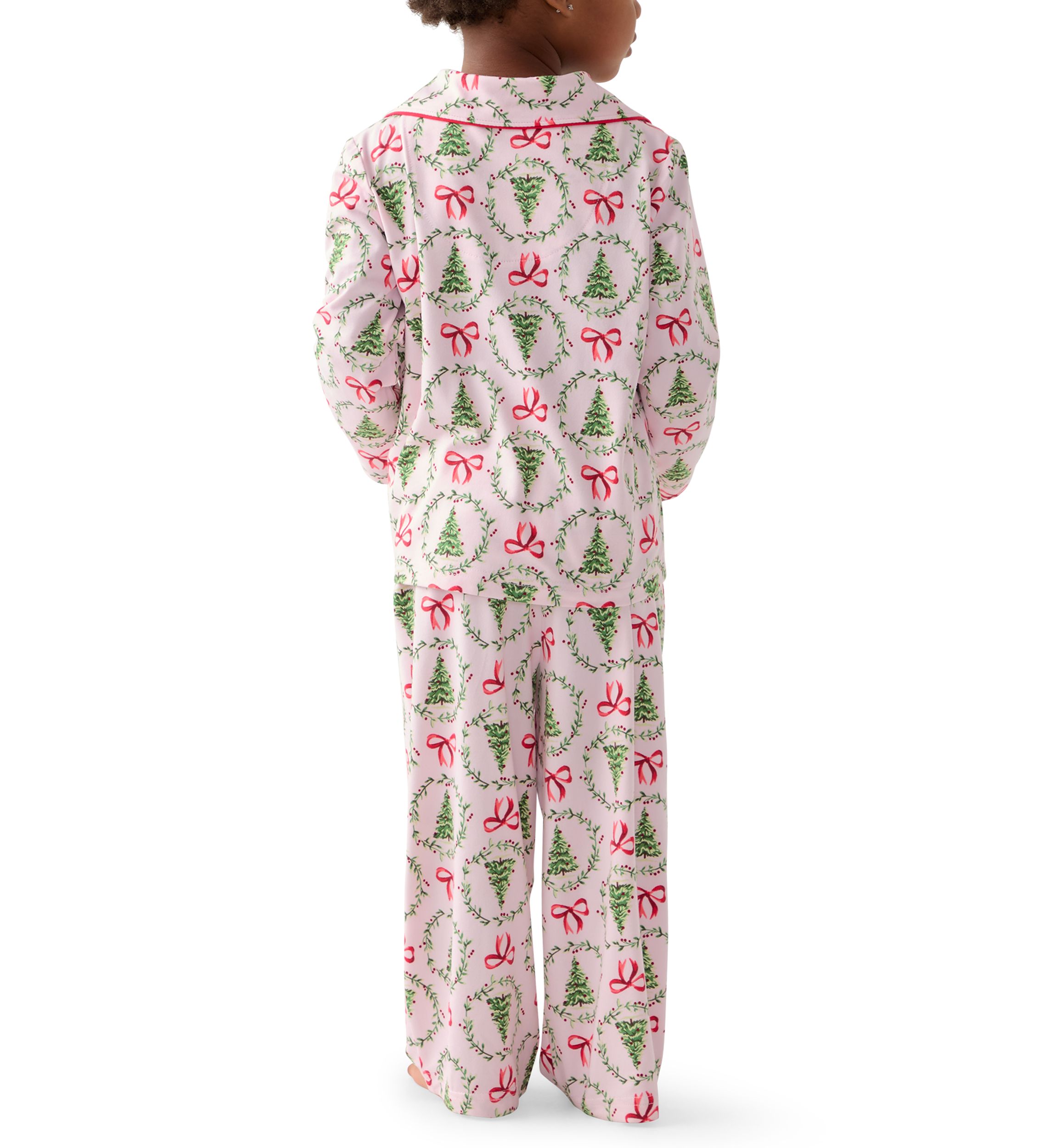 Unisex Toddler Holiday Bows and Wreaths Pajama Set