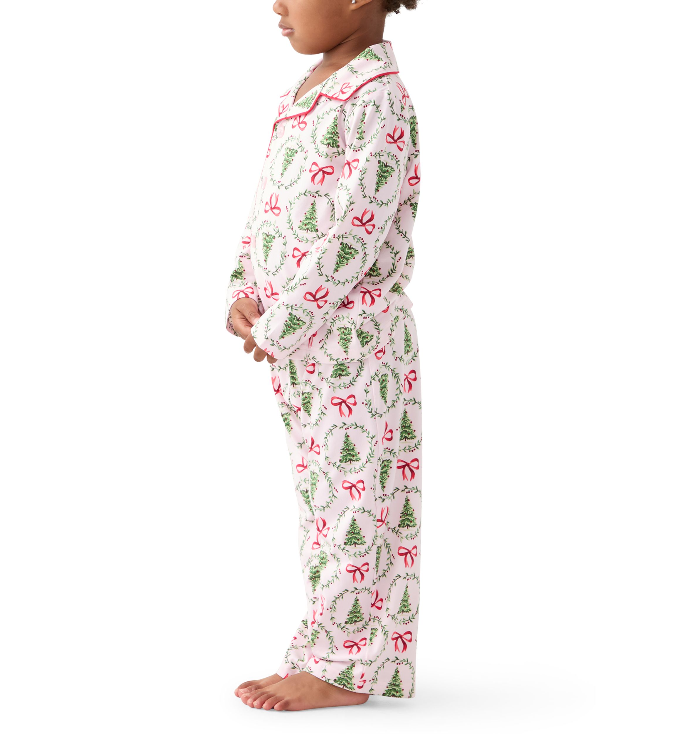 Unisex Toddler Holiday Bows and Wreaths Pajama Set