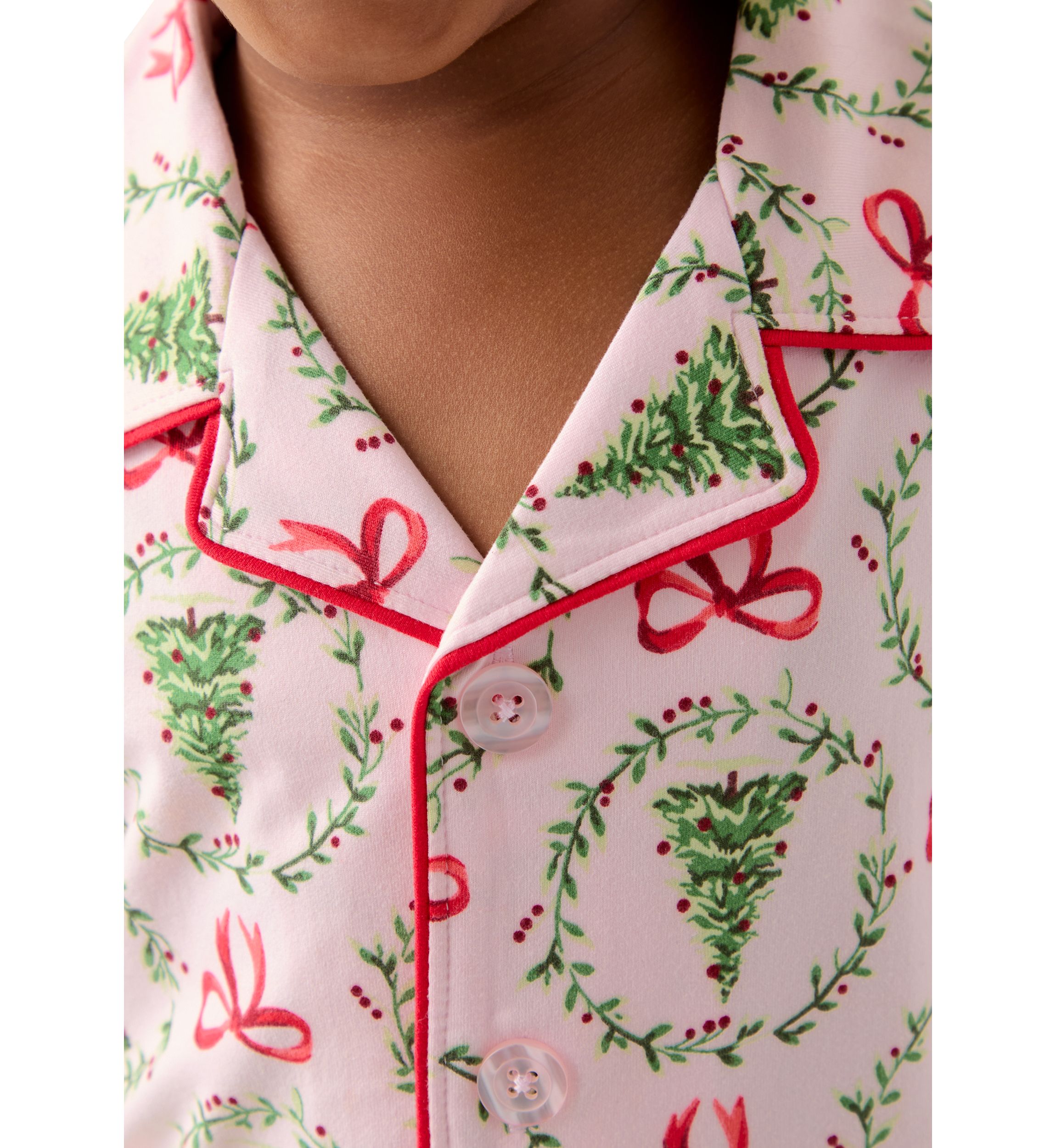 Unisex Toddler Holiday Bows and Wreaths Pajama Set