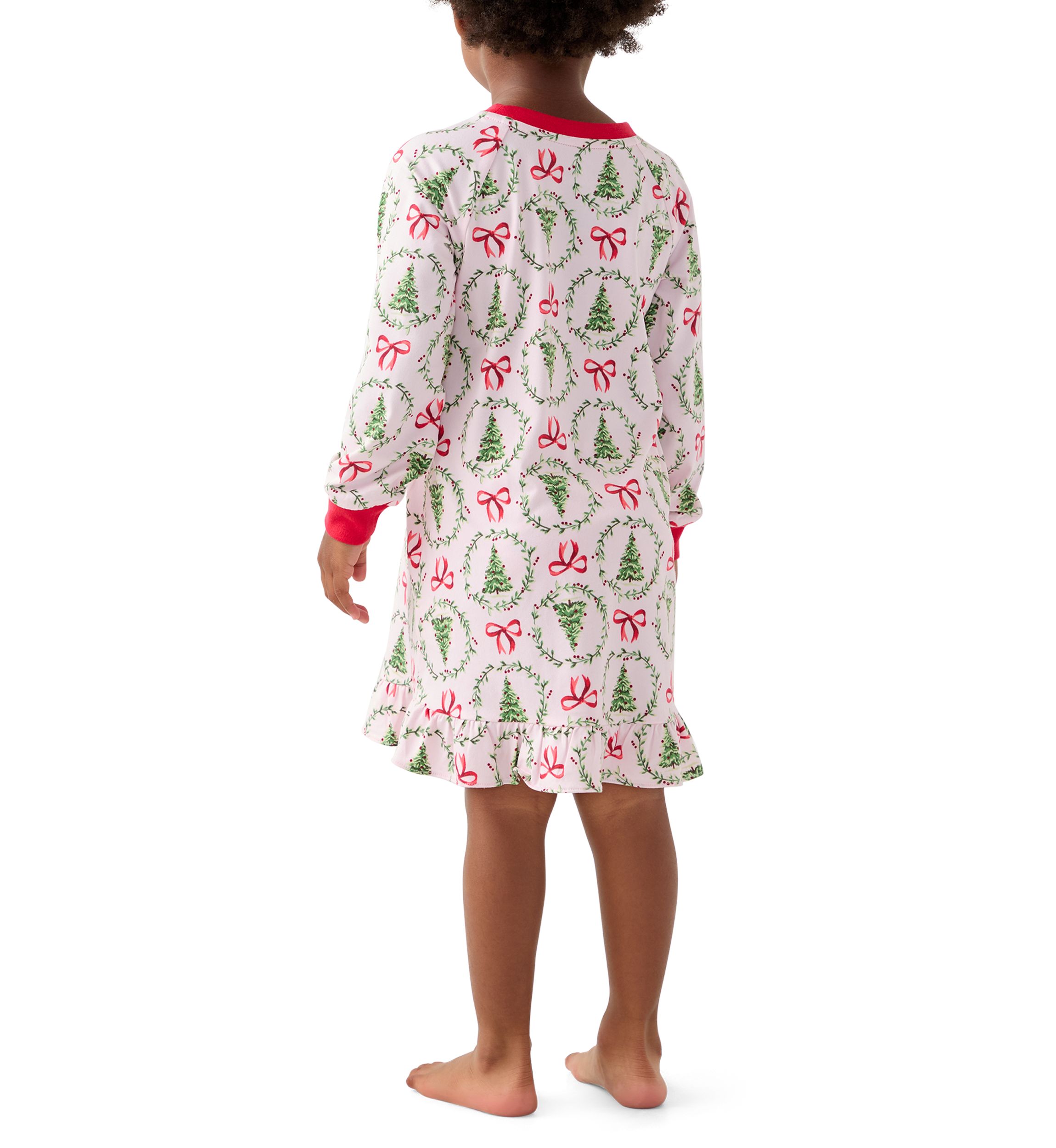 Toddler Holiday Bows and Wreaths Nightgown