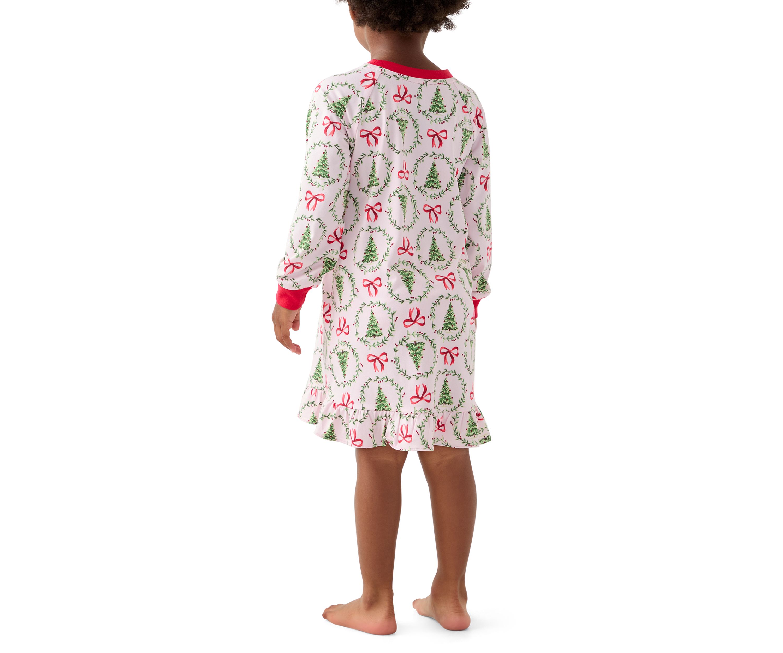 Toddler Holiday Bows and Wreaths Nightgown