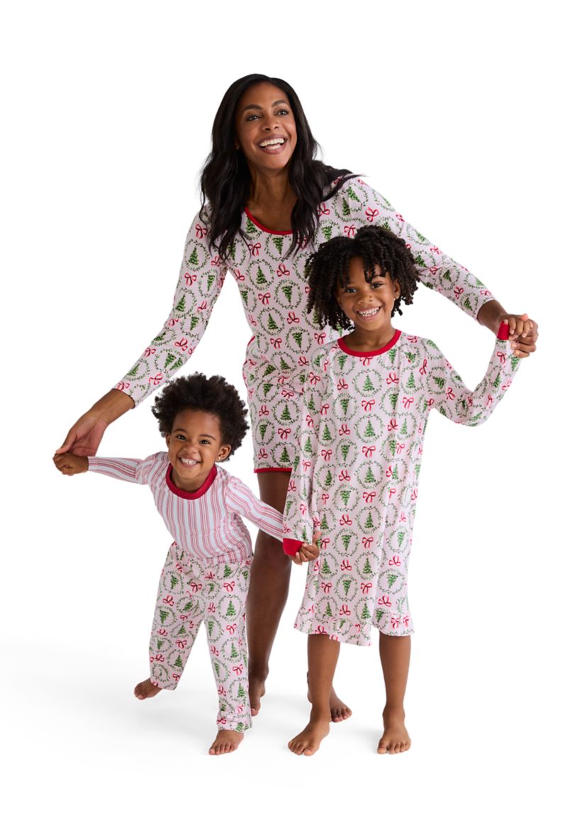 Toddler Holiday Bows and Wreaths Nightgown