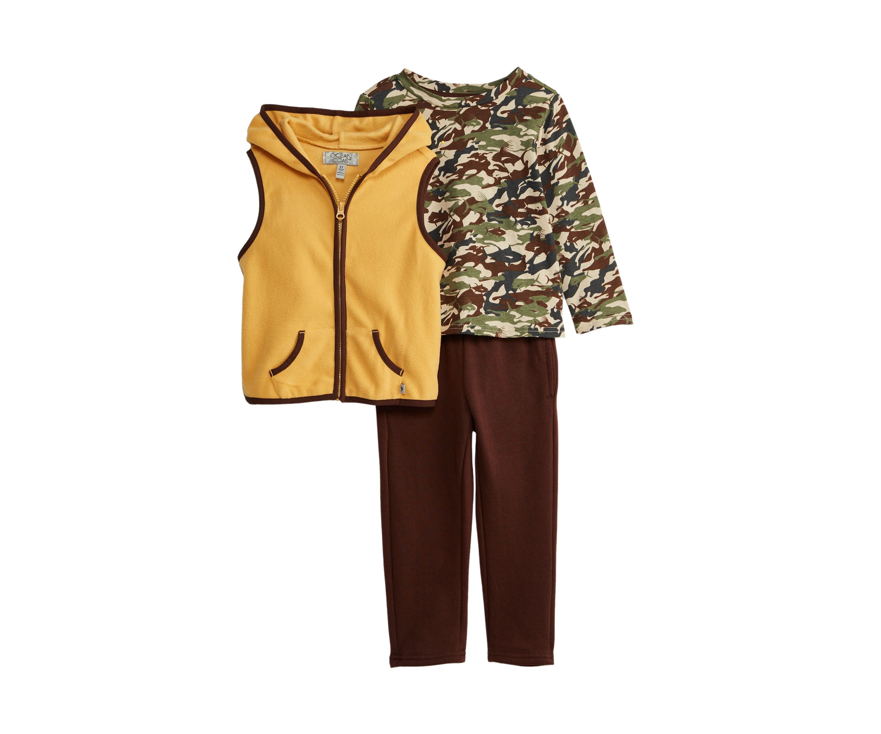 Toddler Boys Vest, Shirt, and Pants Set 