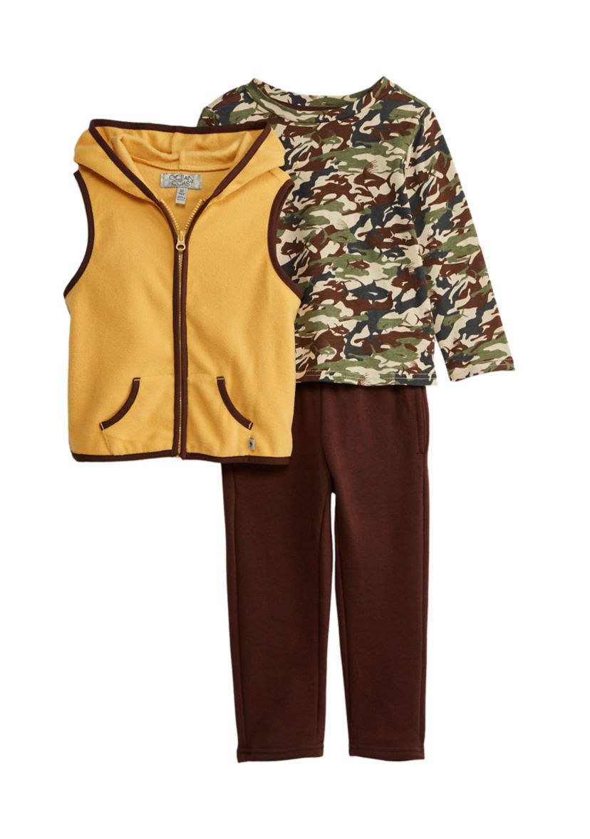 Toddler Boys Vest, Shirt, and Pants Set 