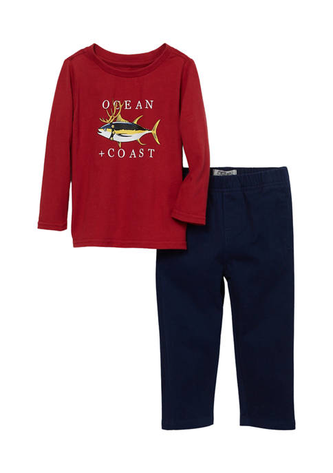 Ocean + Coast® Toddler Boys Graphic Set