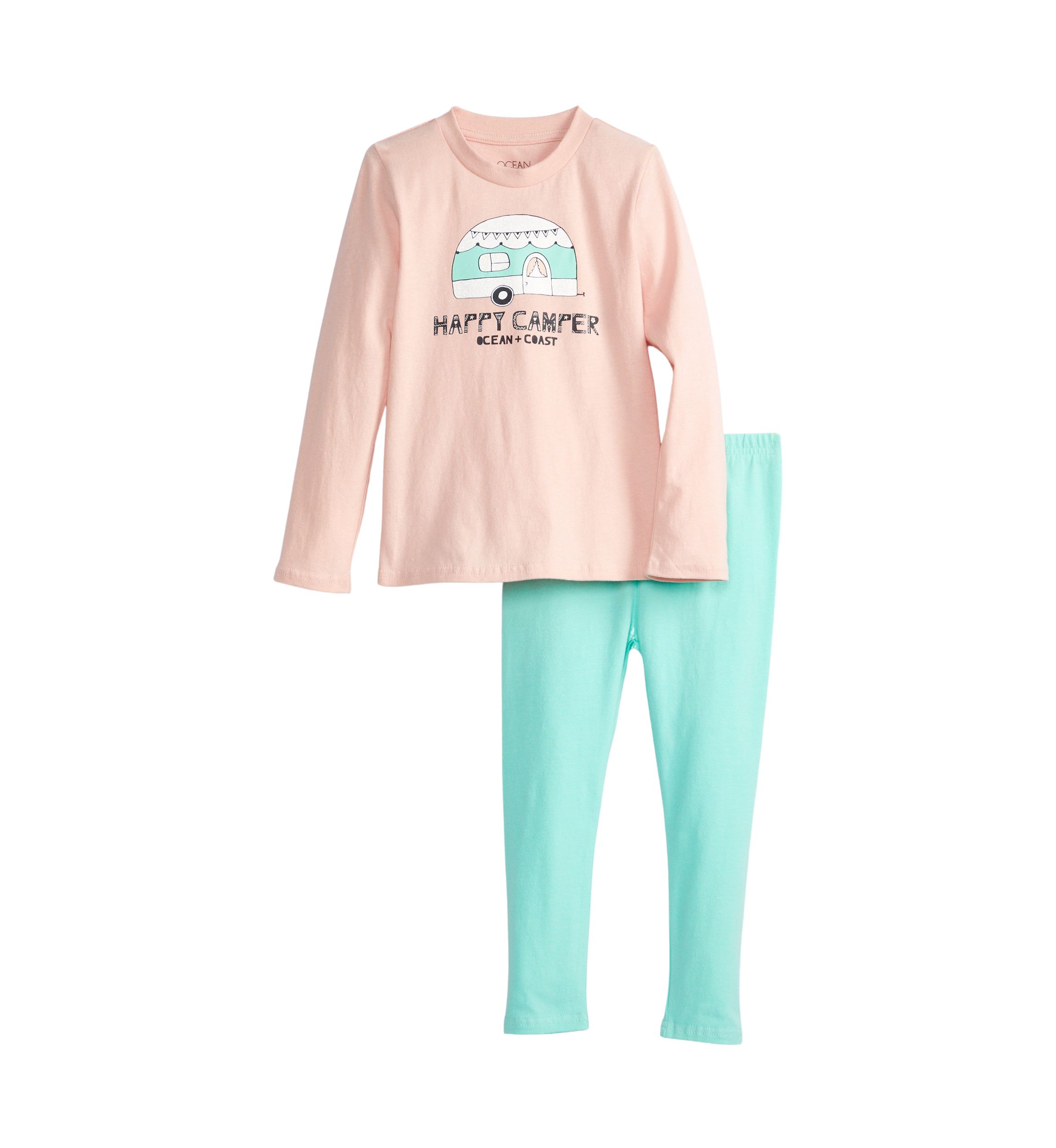Toddler Girls Long Sleeve Graphic T-Shirt Set 