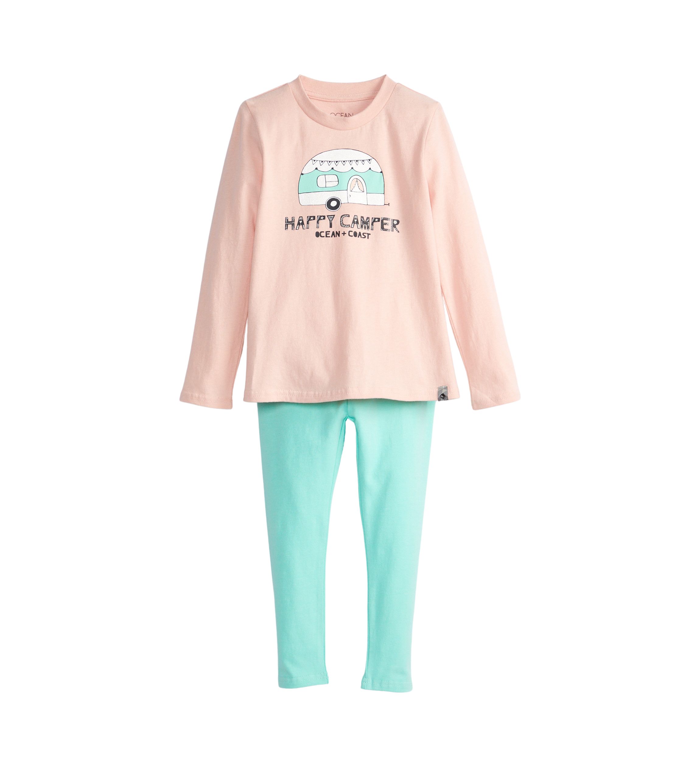 Toddler Girls Long Sleeve Graphic T-Shirt Set 