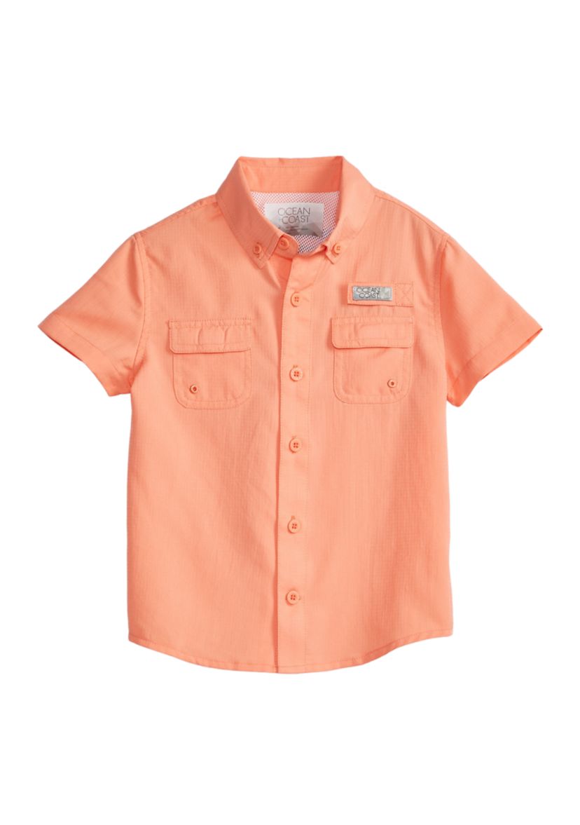Toddler Boys Short Sleeve Fishing Shirt 