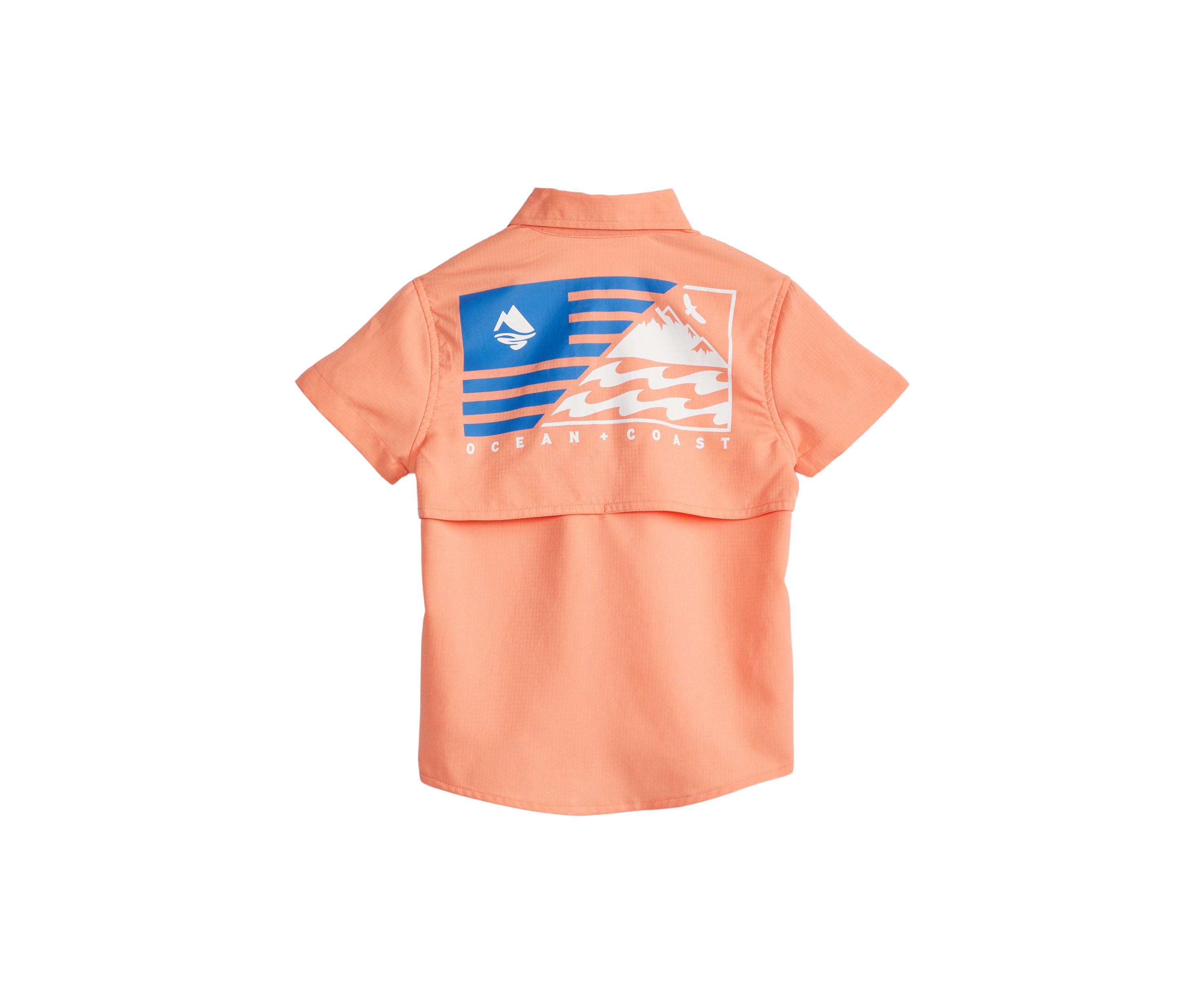 Toddler Boys Short Sleeve Fishing Shirt 