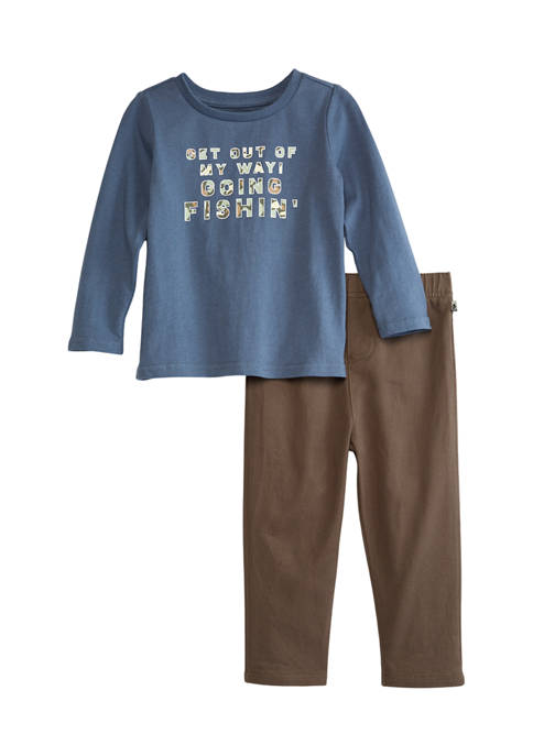 Baby Boys Graphic T-Shirt and Pants Set 