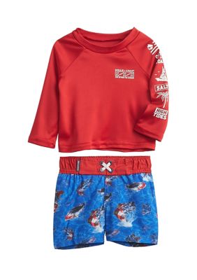 Ocean + Coast® Baby Boys Rashguard Set | belk